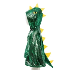 Umhang Drache - grün/gelb, Gr. 2-3 Jahre
