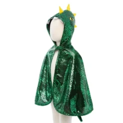 Umhang Drache - grün/gelb, Gr. 2-3 Jahre