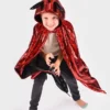 Umhang Fantasie-Drache, rot - Gr. 3-8 Jahre
