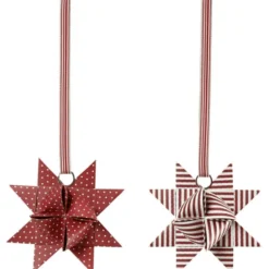 Weihnachtssterne flechten - Rot/Weiß