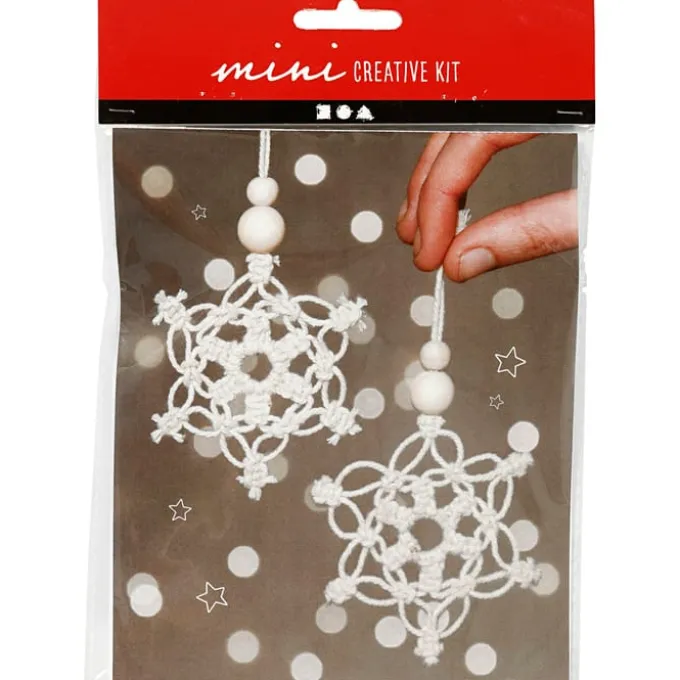 Weihnachtstütchen - Makramee Eiskristalle