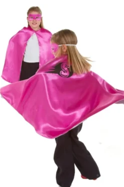 Wendbares Superheldencape, pink/silber (3-7 J.)