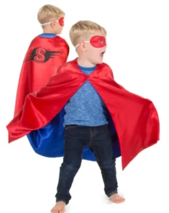 Wendbares Superheldencape, rot/blau (3-7 J.)