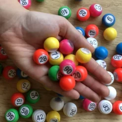 Zahlenlotto Zubehör - Kugeln mit Zahlen, 90 Stk.